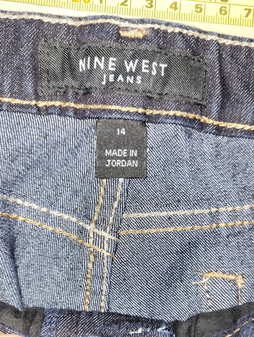 Nine West Brand - Size 14 Dark Wash Boot Cut Jeans. - Picture 4 of 10